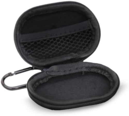 Zipper Headphones Carrying Case, Perfect for Earphones and Earplugs (Black) (Pack of 1)