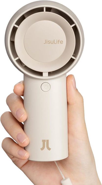 JISULIFE Portable Handheld Turbo Pocket Fan Rechargeable 4000mAh 5-Speed