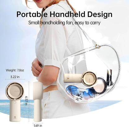 JISULIFE Portable Handheld Turbo Pocket Fan Rechargeable 4000mAh 5-Speed