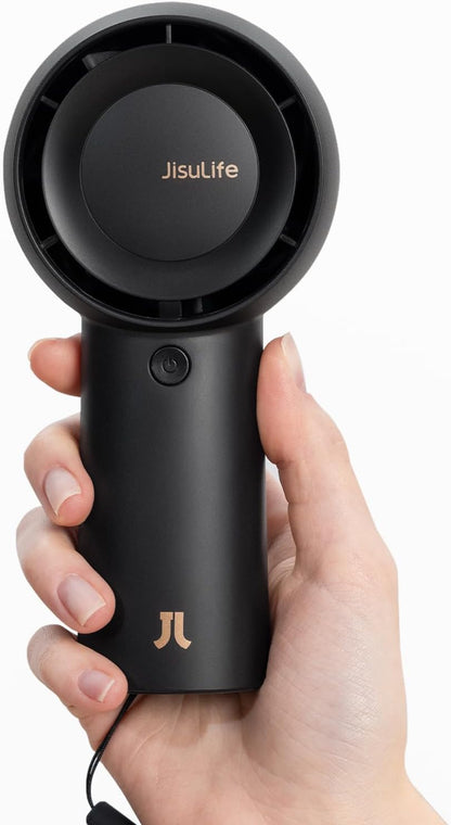 JISULIFE Portable Handheld Turbo Pocket Fan Rechargeable 4000mAh 5-Speed