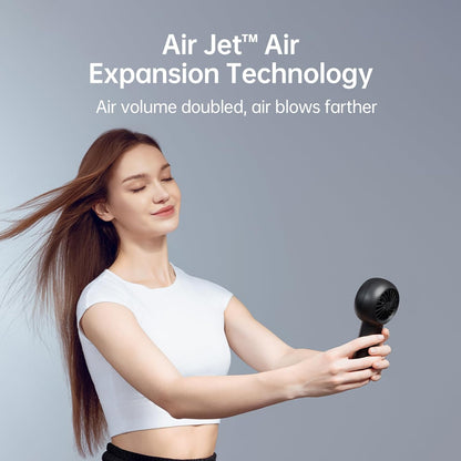 JISULIFE Portable Handheld Turbo Pocket Fan Rechargeable 4000mAh 5-Speed