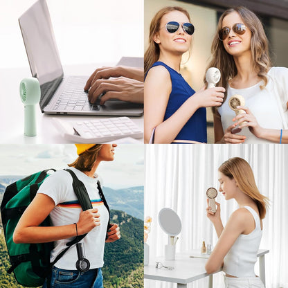 JISULIFE Portable Handheld Turbo Pocket Fan Rechargeable 4000mAh 5-Speed