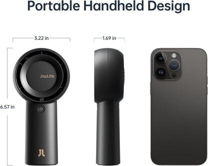 JISULIFE Portable Handheld Turbo Pocket Fan Rechargeable 4000mAh 5-Speed