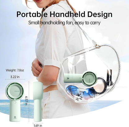 JISULIFE Portable Handheld Turbo Pocket Fan Rechargeable 4000mAh 5-Speed
