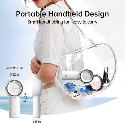 JISULIFE Portable Handheld Turbo Pocket Fan Rechargeable 4000mAh 5-Speed