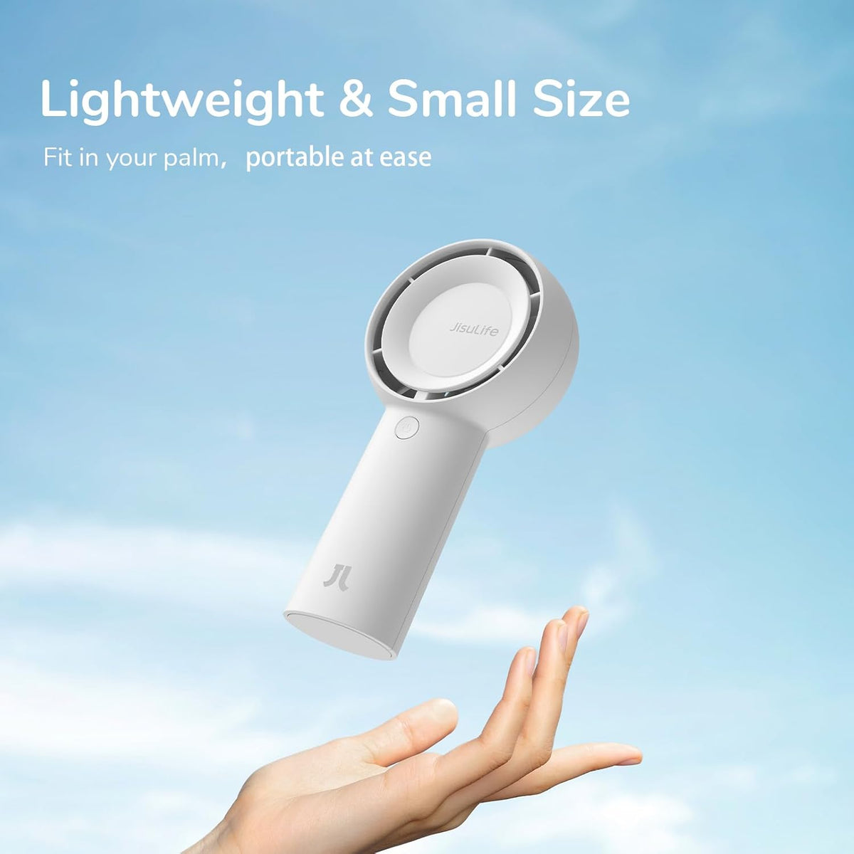 JISULIFE Portable Handheld Turbo Pocket Fan Rechargeable 4000mAh 5-Speed