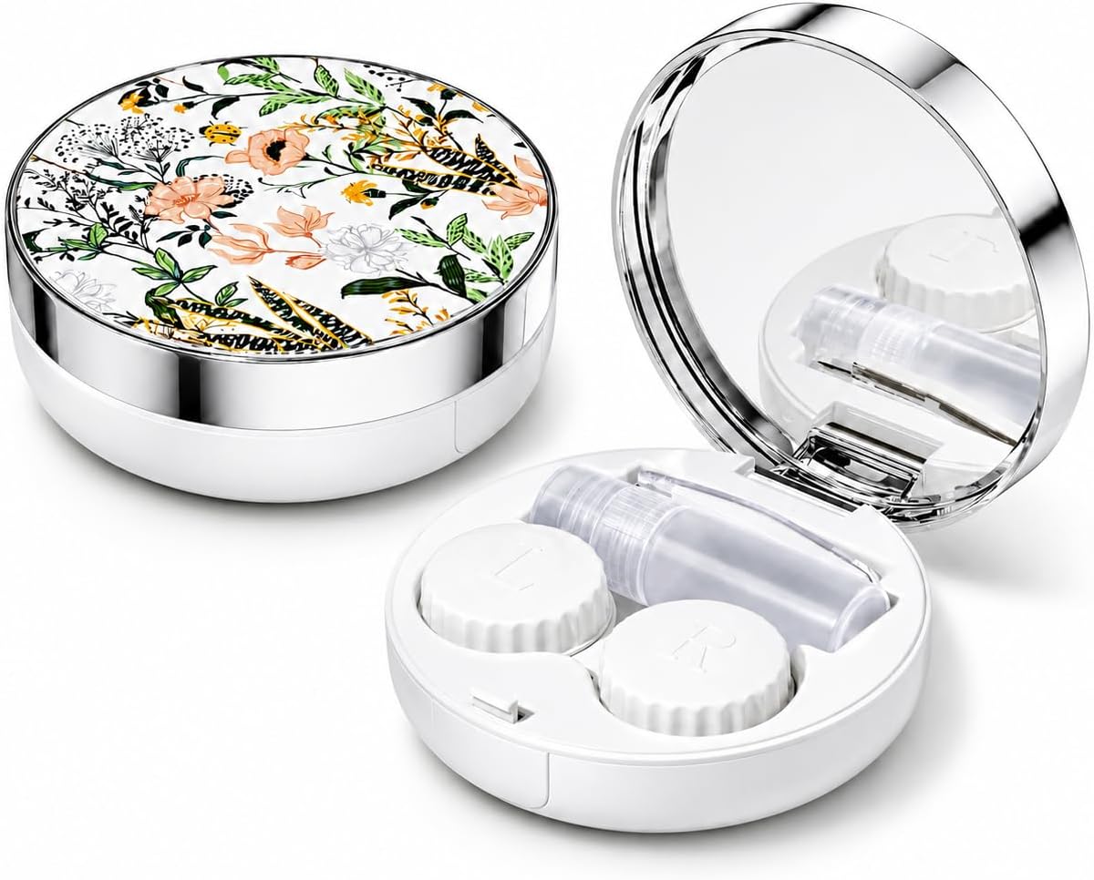 Contact Lens Case, Travel Contact Lens Cases Cute Contact Case and Solution Perfect for Daily Travel Outdoor