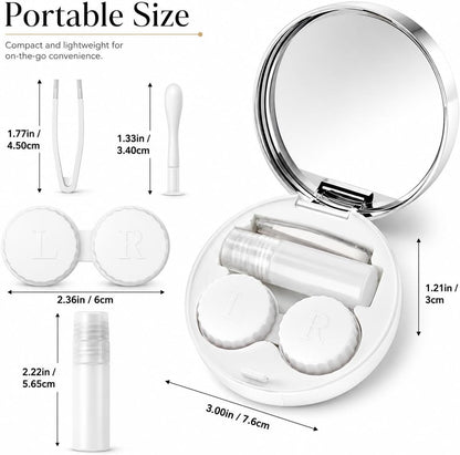 Contact Lens Case, Travel Contact Lens Cases Cute Contact Case and Solution Perfect for Daily Travel Outdoor