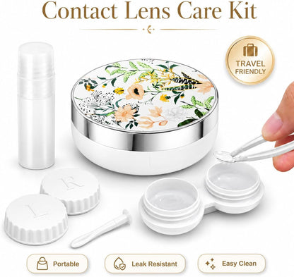Contact Lens Case, Travel Contact Lens Cases Cute Contact Case and Solution Perfect for Daily Travel Outdoor