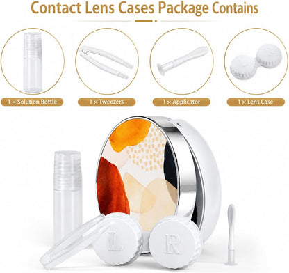 Contact Lens Case, Travel Contact Lens Cases Cute Contact Case and Solution Perfect for Daily Travel Outdoor