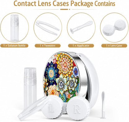 Contact Lens Case, Travel Contact Lens Cases Cute Contact Case and Solution Perfect for Daily Travel Outdoor