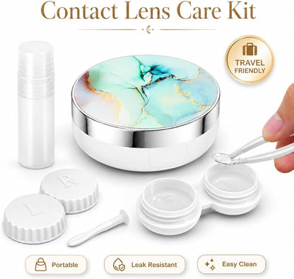 Contact Lens Case, Travel Contact Lens Cases Cute Contact Case and Solution Perfect for Daily Travel Outdoor