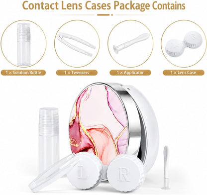 Contact Lens Case, Travel Contact Lens Cases Cute Contact Case and Solution Perfect for Daily Travel Outdoor