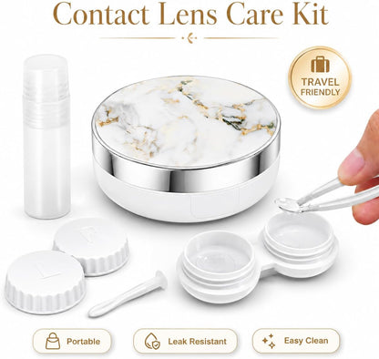 Contact Lens Case, Travel Contact Lens Cases Cute Contact Case and Solution Perfect for Daily Travel Outdoor