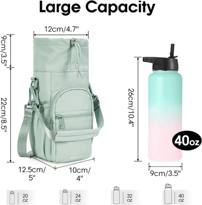 40oz Crossbody Water Bottle Bag for Gym Hiking