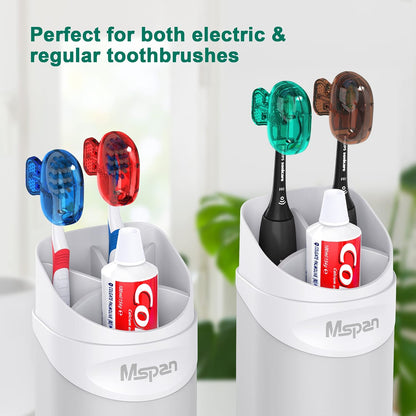 Toothbrush Head Cover Cap: Toothbrush Protector Brush Pod Case Protective Plastic Clip Bathroom Cool Stuff for Household Travel
