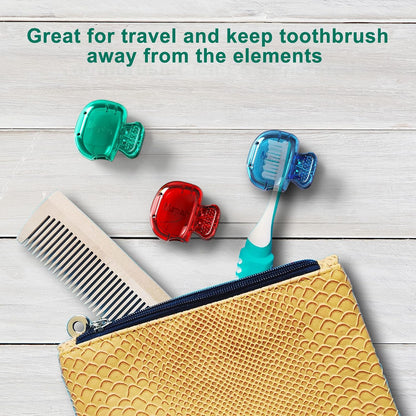 Toothbrush Head Cover Cap: Toothbrush Protector Brush Pod Case Protective Plastic Clip Bathroom Cool Stuff for Household Travel
