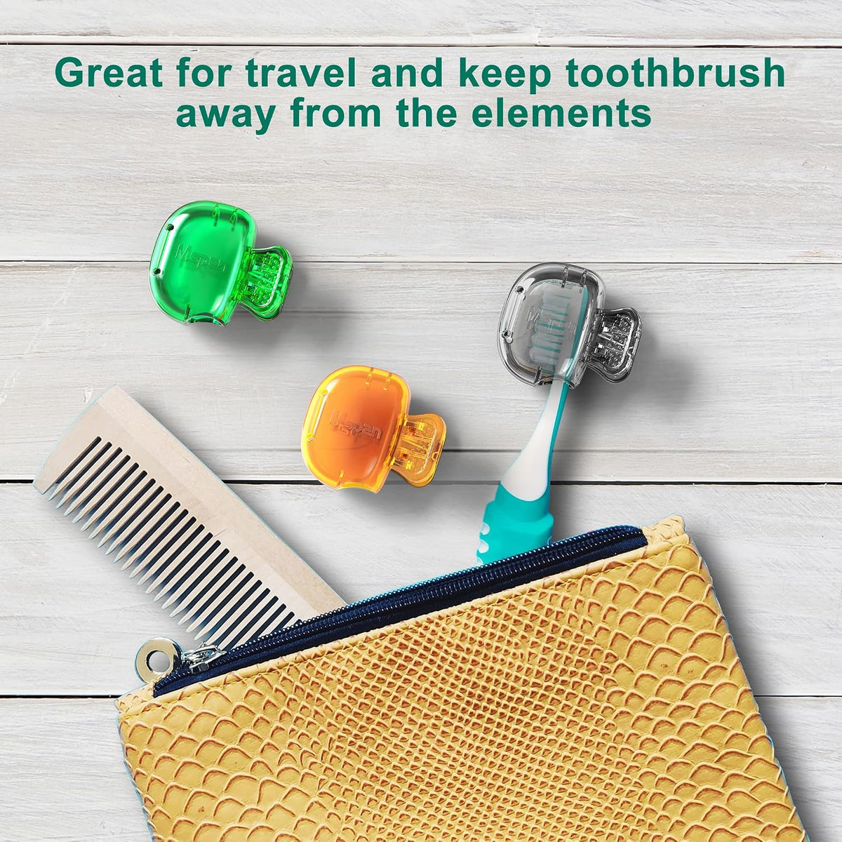 Toothbrush Head Cover Cap: Toothbrush Protector Brush Pod Case Protective Plastic Clip Bathroom Cool Stuff for Household Travel