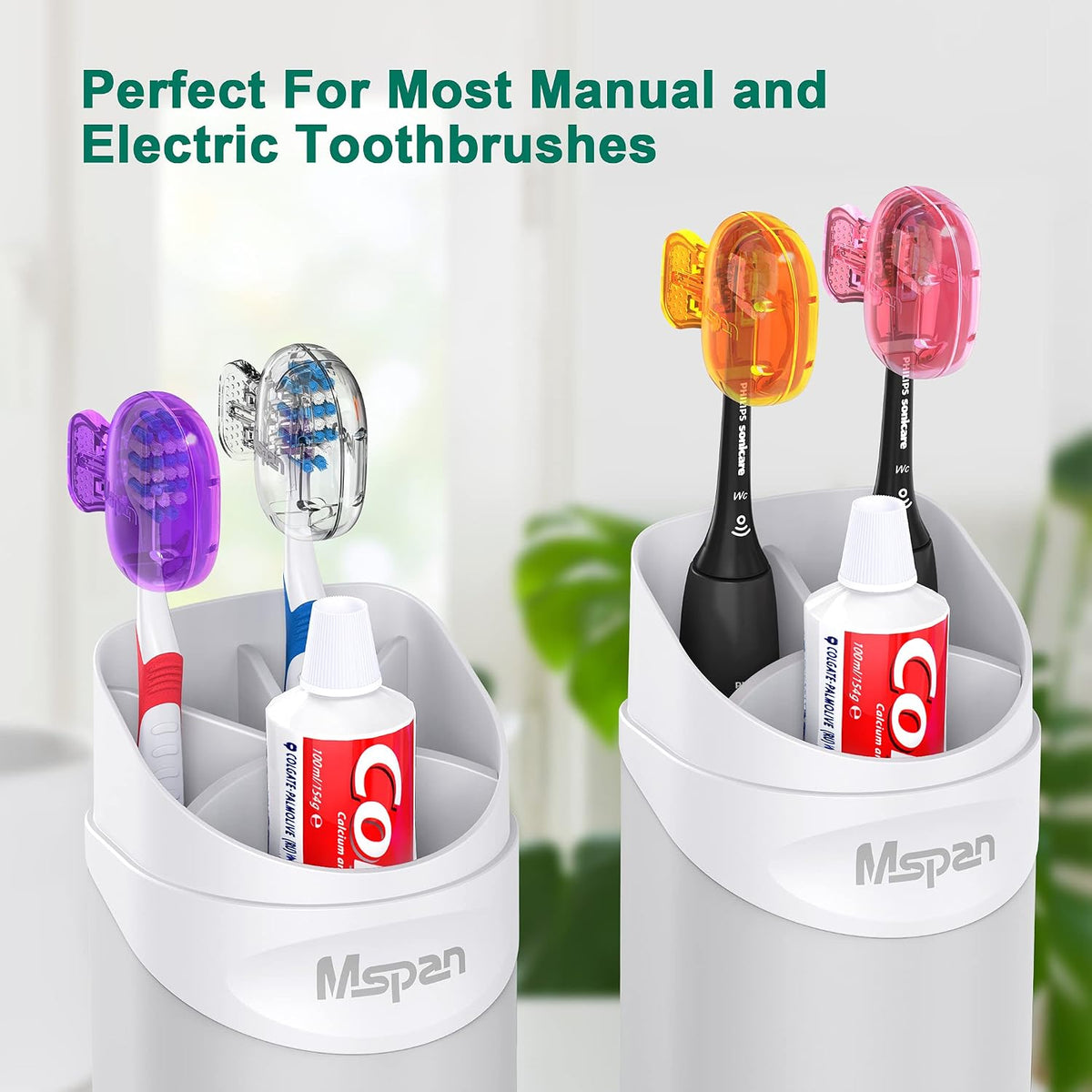 Toothbrush Head Cover Cap: Toothbrush Protector Brush Pod Case Protective Plastic Clip Bathroom Cool Stuff for Household Travel