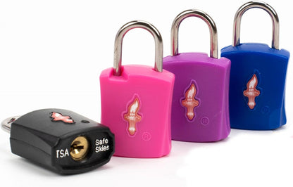 Safe Skies 4-Pack 4-Color Family TSA Travel Key Lock