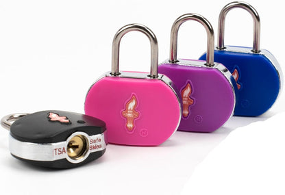 Safe Skies 4-Pack 4-Color Family TSA Travel Key Lock