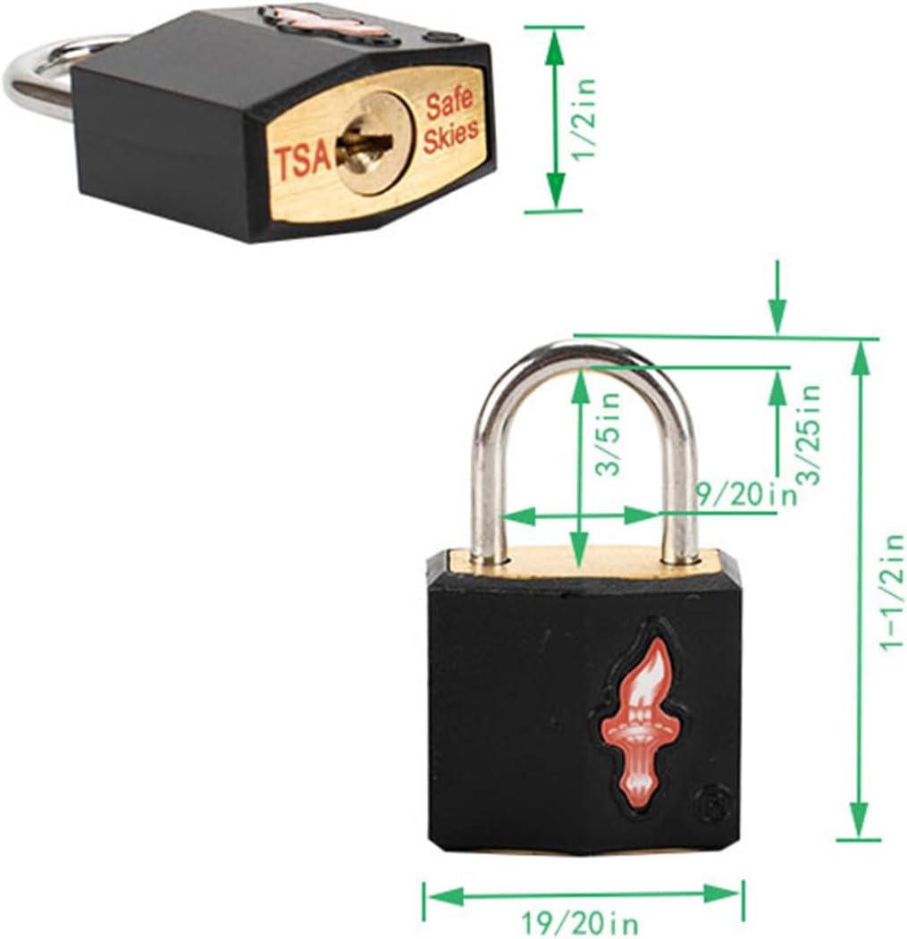 Safe Skies 4-Pack 4-Color Family TSA Travel Key Lock