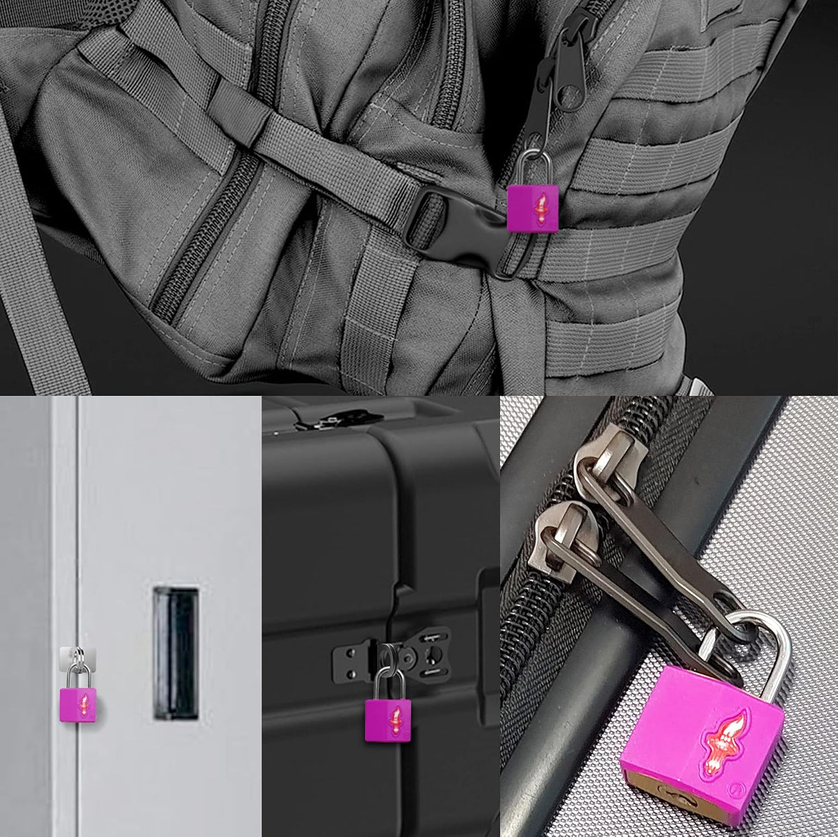 Safe Skies 4-Pack 4-Color Family TSA Travel Key Lock