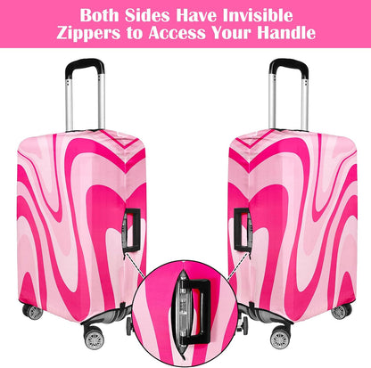 Luggage Covers for Suitcase Elastic Suitcase Covers Luggage Protector Anti-scratch Fits 28-30 Inch Pink