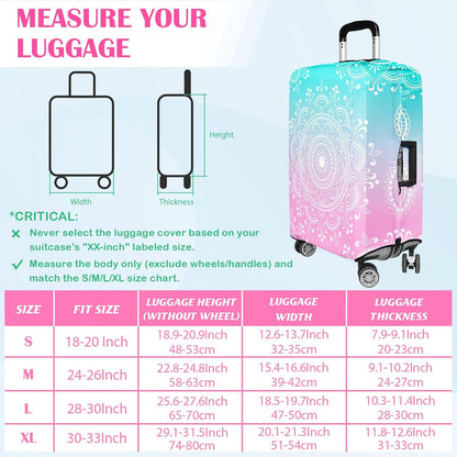 Luggage Covers for Suitcase Elastic Suitcase Covers Luggage Protector Anti-scratch Fits 28-30 Inch Pink