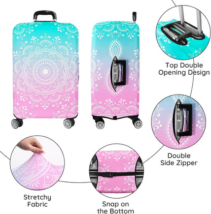 Luggage Covers for Suitcase Elastic Suitcase Covers Luggage Protector Anti-scratch Fits 28-30 Inch Pink