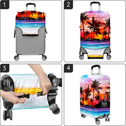 Luggage Covers for Suitcase Elastic Suitcase Covers Luggage Protector Anti-scratch Fits 28-30 Inch Pink