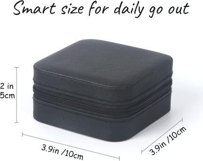 Travel Jewelry Case Small Jewelry Box Jewelry Organizer Storage Case Portable PU Leather Mini Jewelry Travel Case for Girls Womens Earring, Necklace, Rings,Bracelets