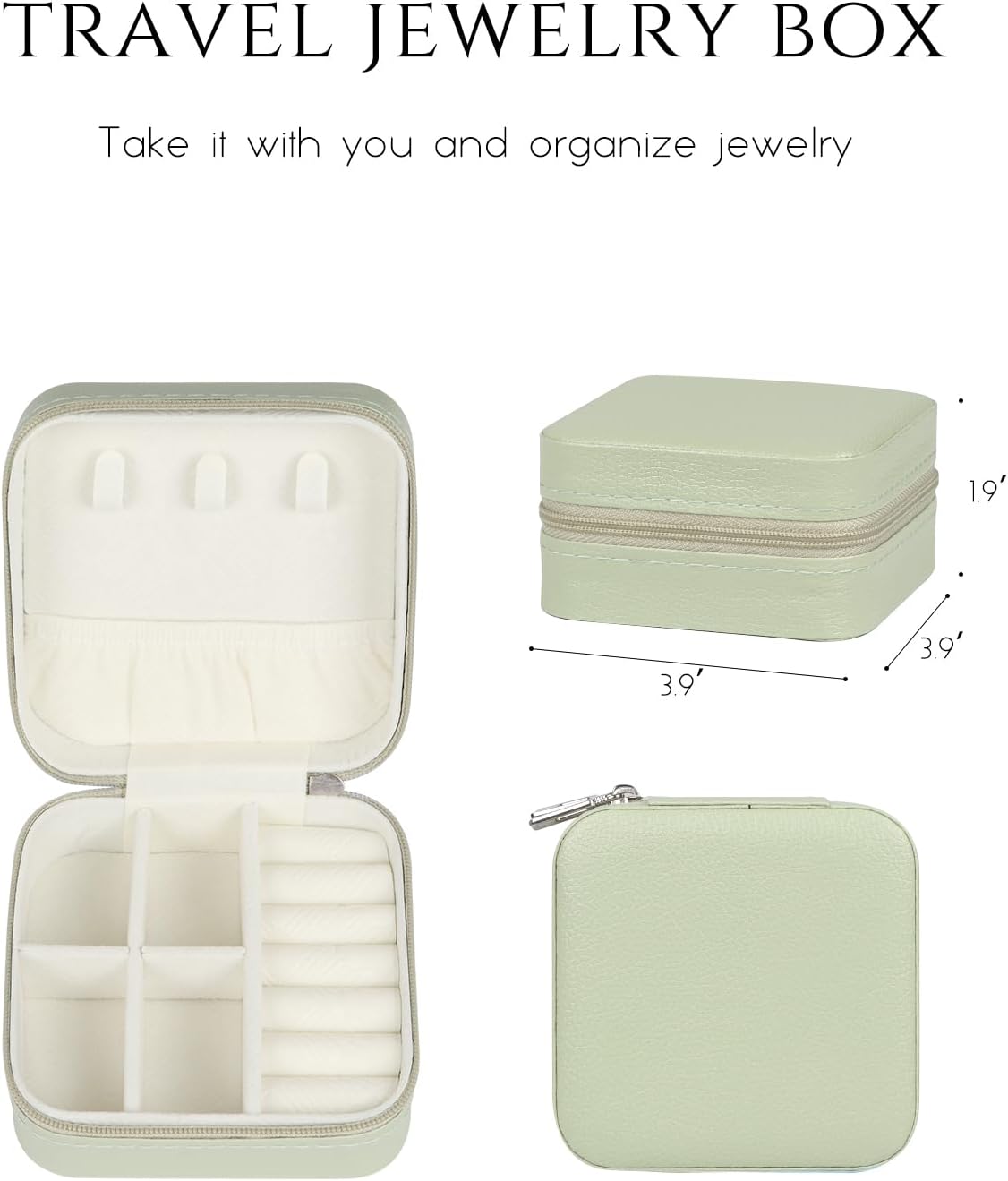 Travel Jewelry Case Small Jewelry Box Jewelry Organizer Storage Case Portable PU Leather Mini Jewelry Travel Case for Girls Womens Earring, Necklace, Rings,Bracelets