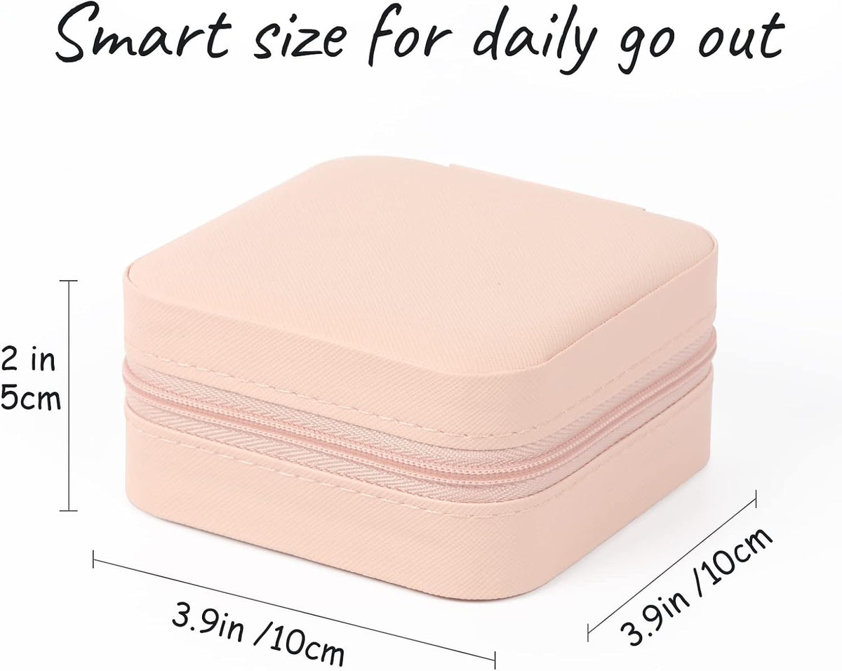 Travel Jewelry Case Small Jewelry Box Jewelry Organizer Storage Case Portable PU Leather Mini Jewelry Travel Case for Girls Womens Earring, Necklace, Rings,Bracelets