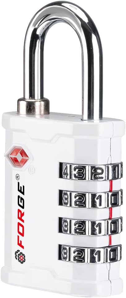 4-Digit TSA Approved Travel Locks – Heavy-Duty Combination Padlock for Travel, Gym, Pelican Case. Black 2-Pack.