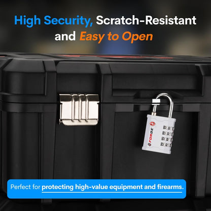 4-Digit TSA Approved Travel Locks – Heavy-Duty Combination Padlock for Travel, Gym, Pelican Case. Black 2-Pack.