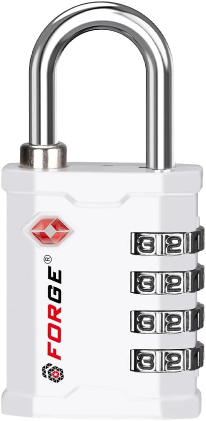 4-Digit TSA Approved Travel Locks – Heavy-Duty Combination Padlock for Travel, Gym, Pelican Case. Black 2-Pack.