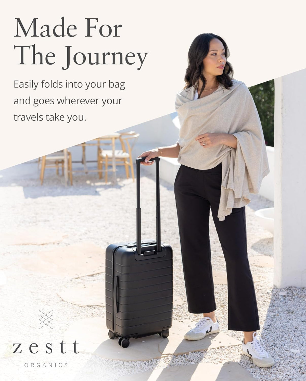 zestt Dreamsoft Travel Scarf, Wrap and Shawl for Women, Organic Cotton