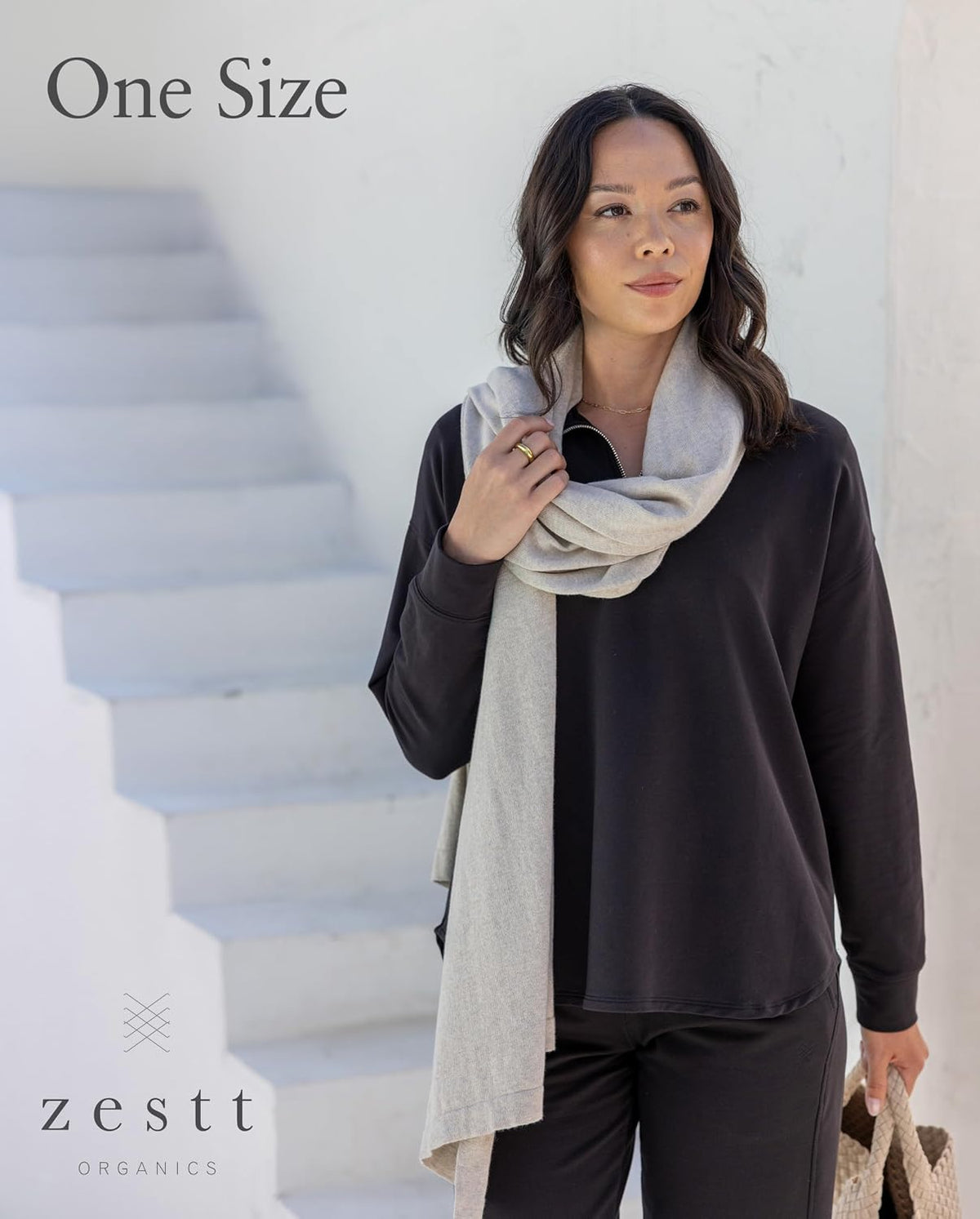 zestt Dreamsoft Travel Scarf, Wrap and Shawl for Women, Organic Cotton