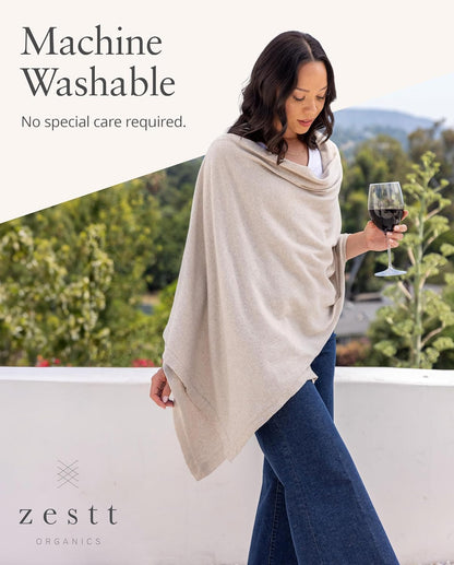 zestt Dreamsoft Travel Scarf, Wrap and Shawl for Women, Organic Cotton