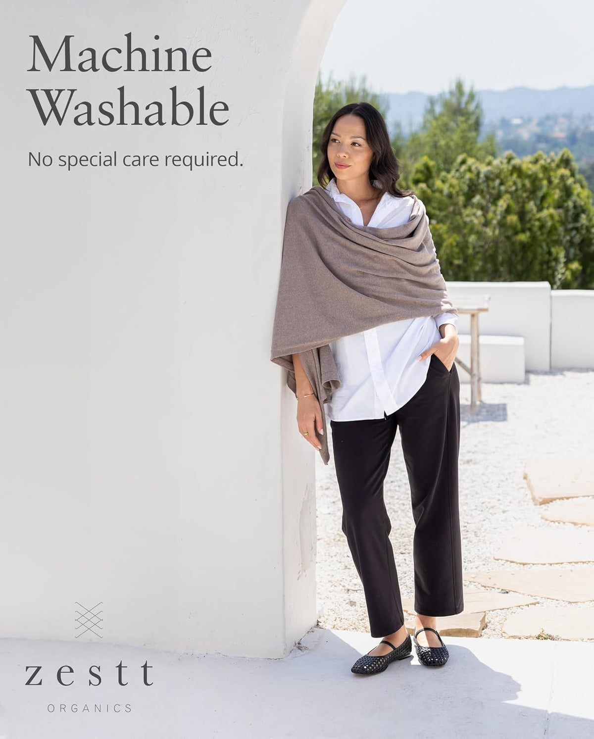 zestt Dreamsoft Travel Scarf, Wrap and Shawl for Women, Organic Cotton