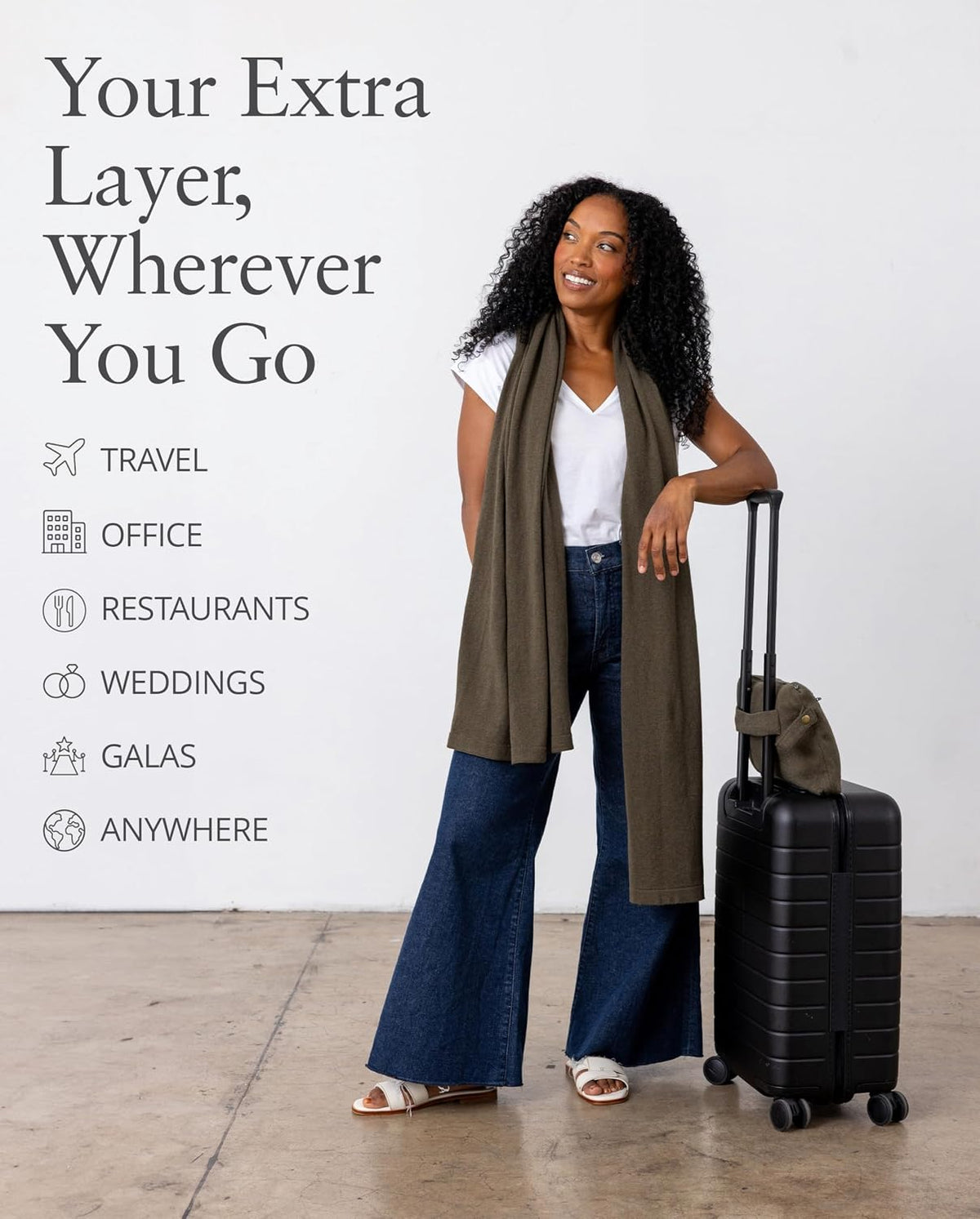 zestt Dreamsoft Travel Scarf, Wrap and Shawl for Women, Organic Cotton
