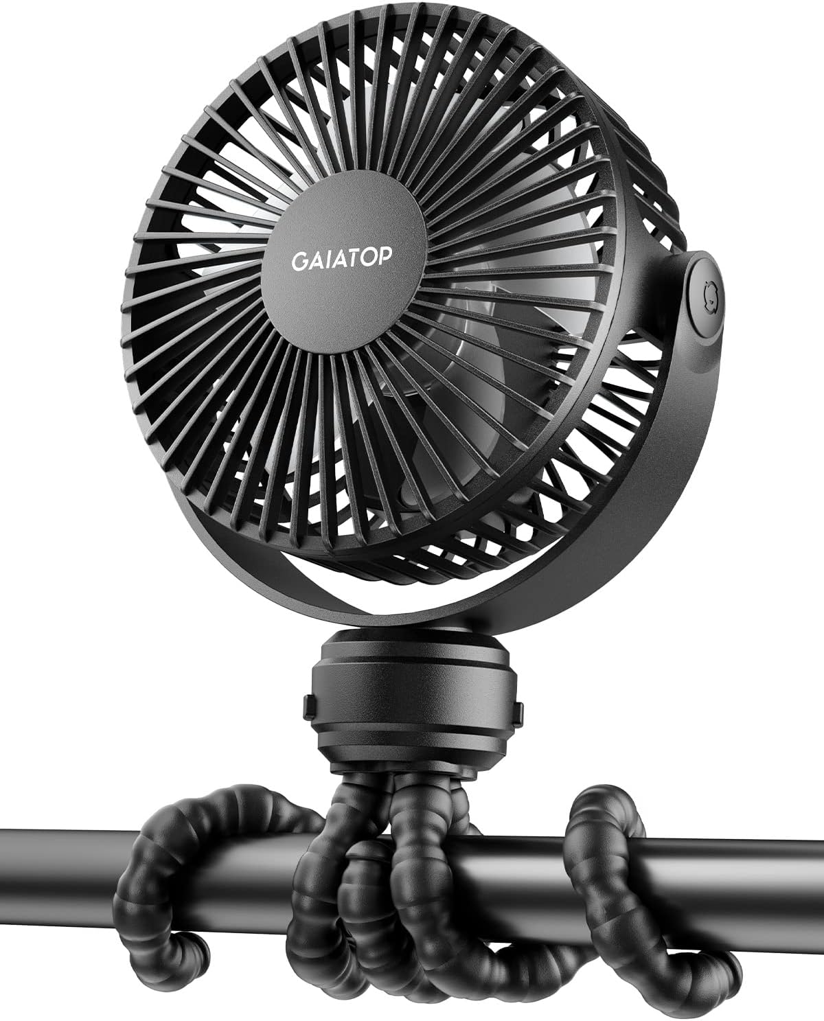 Mini Portable Stroller Fan, Small Clip on Fan 3 Speed Rechargeable