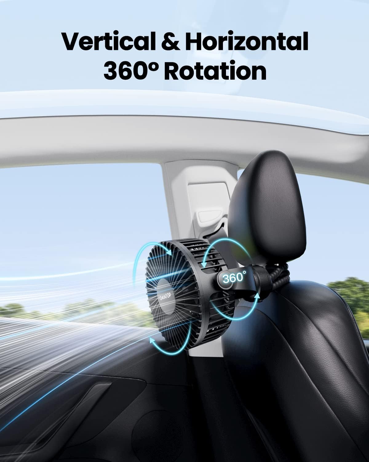 Mini Portable Stroller Fan, Small Clip on Fan 3 Speed Rechargeable