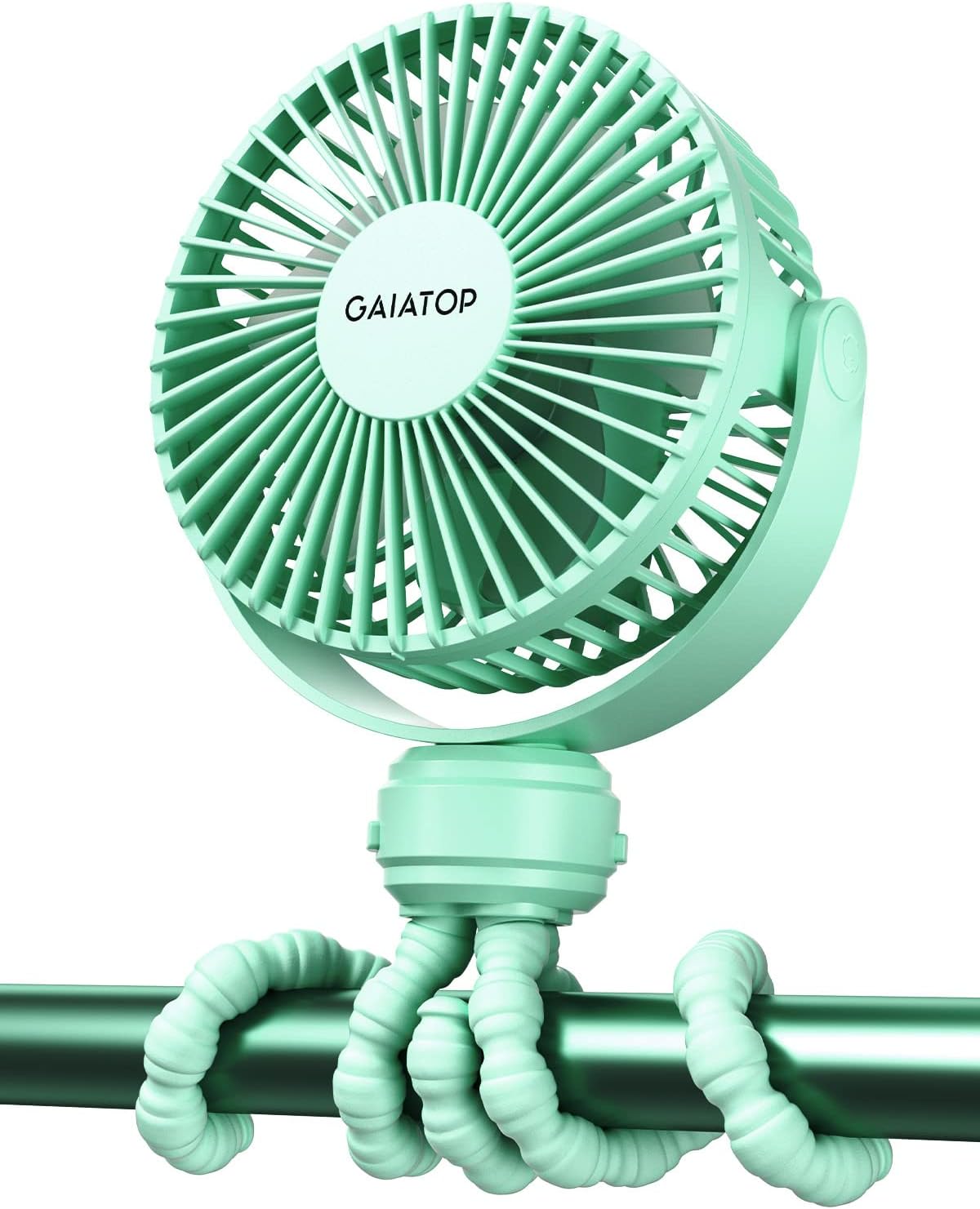 Mini Portable Stroller Fan, Small Clip on Fan 3 Speed Rechargeable