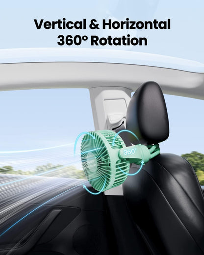 Mini Portable Stroller Fan, Small Clip on Fan 3 Speed Rechargeable