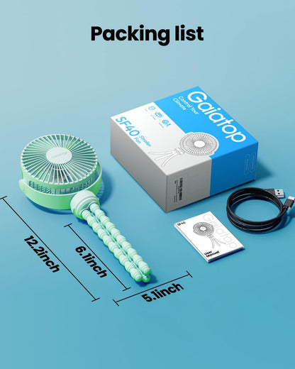 Mini Portable Stroller Fan, Small Clip on Fan 3 Speed Rechargeable