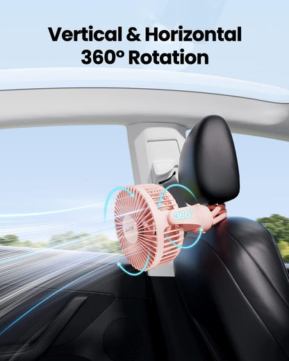 Mini Portable Stroller Fan, Small Clip on Fan 3 Speed Rechargeable