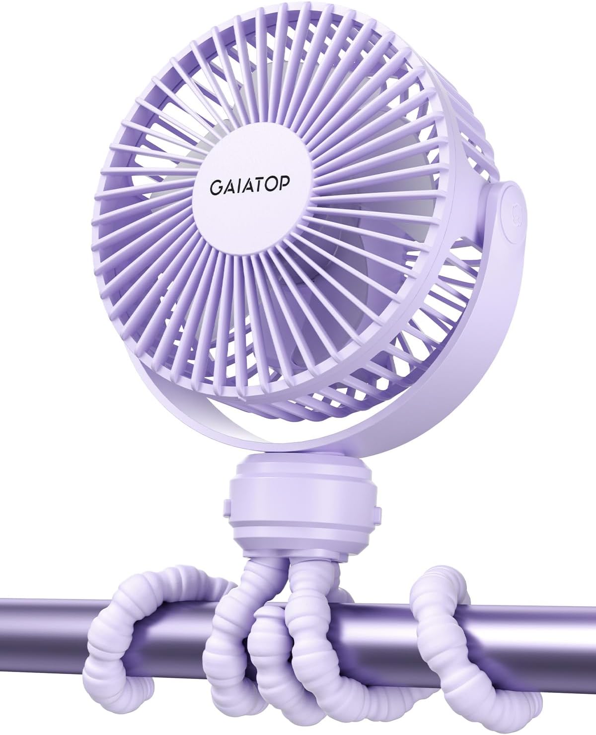 Mini Portable Stroller Fan, Small Clip on Fan 3 Speed Rechargeable
