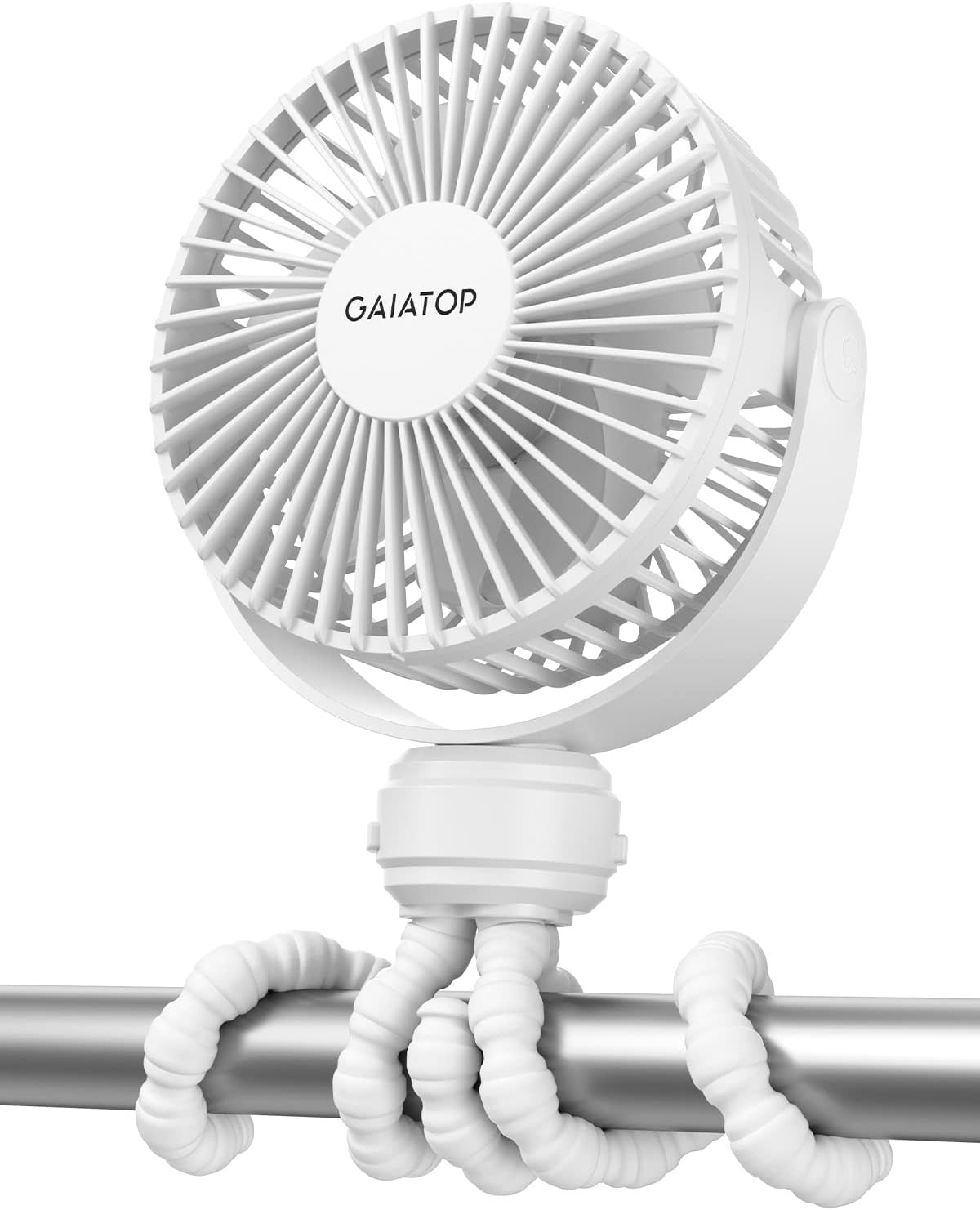 Mini Portable Stroller Fan, Small Clip on Fan 3 Speed Rechargeable